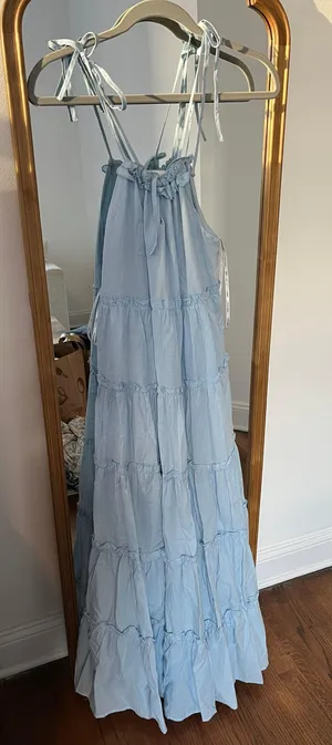 Bloomingdale's Charlie Holiday Flowy Blue Dress thumbnail 2