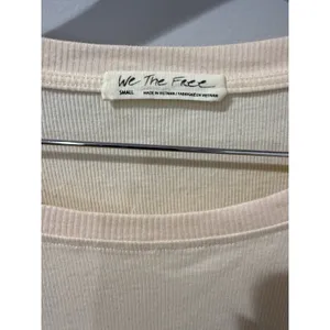 Free‎ People Feelin' It Oversized Tee Peach Alabaster Patchwork Small thumbnail 3