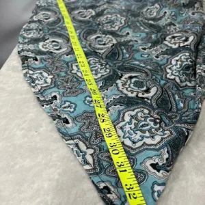 Earthbound Trading Co S Blue White Paisley Flared Leg Pants Womens Wide thumbnail 7