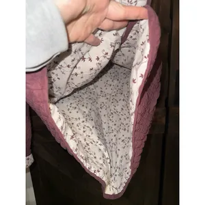 Women's Sz M Medium Quilted‎ Burgundy Jacket Homegrown Fisherman's Button thumbnail 7