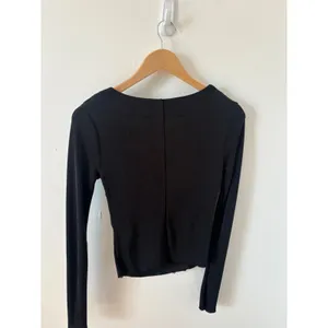 Intimately Free People Black Cowl Neck Long Sleeve Top Small Slim Fit Drape thumbnail 3