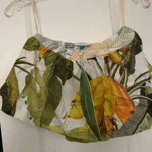 NWT Farm Rio Banana Palm Leaf Crop Top Large Revolve Tube Top thumbnail 5