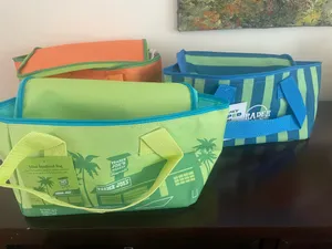 Trader Joe's Mini Insulated Tote - Lime Green & Teal thumbnail 5