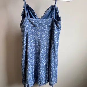 American Eagle Blue Floral Slip Dress babydoll style thumbnail 3