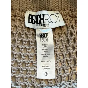 Beach Riot Deborah Skirt in Tan Small Womens Swim Cover Up Crochet Maxi thumbnail 5