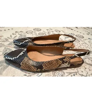 Madewell The Margot Slingback Flat in Snake Embossed Leather Size 7 thumbnail 4