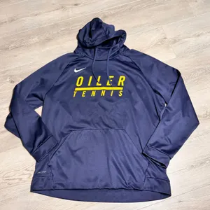 Nike Dri Fit Navy Blue Oiler‎ Tennis Hoodie Sweatshirt Womens XLarge XL thumbnail 1