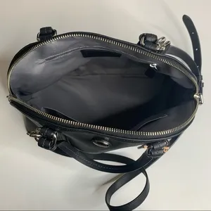 Coach‎ Cora Peyton Black Saffiano Leather Domed Satchel thumbnail 13