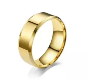 Zales Tungsten Carbide Ring. Brushed Gold Center. Comfort Fit Wedding Band. thumbnail 1