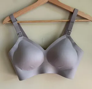 momcozy purple nursing bra women's medium nylon spandex adjustable maternity thumbnail 1