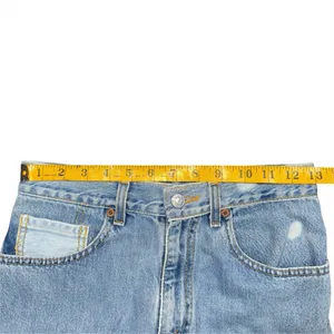 Vintage Reworked Levi’s High Rise Cut Off Denim Shorts Women’s 26 Light Wash thumbnail 6