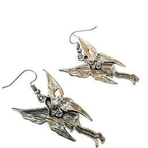 Silver Tone Winged Fairy Dangle Earrings thumbnail 7
