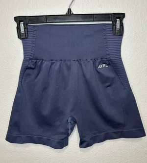 NWOT AYBL Balance V2 Seamless Shorts Size M Dark Gray Workout thumbnail 1
