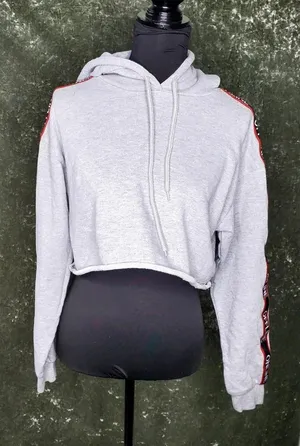 Forever 21 Gray‎ Cropped Hoodie thumbnail 1