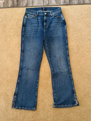7 for all Mankind Slim Kick Jukebox Jeans with Hem Studs thumbnail 1