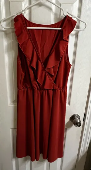 Ruffle Dress Red thumbnail 1
