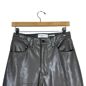 Abercrombie & Fitch 90s Relaxed High Rise Vegan Leather Cargo Pants Size 27/4 thumbnail 2