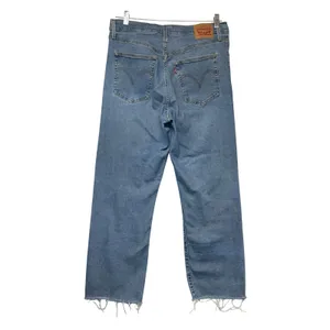 Levis Ribcage Straight Ankle Jeans Womens 32 Medium Wash Distressed Button‎ Fly thumbnail 7