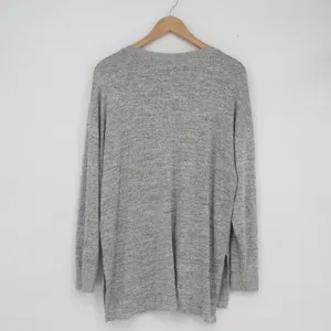 Abercrombie & Fitch Womens XL Soft A&F Cozy Henley Top Grey Marled Long Sleeve thumbnail 5