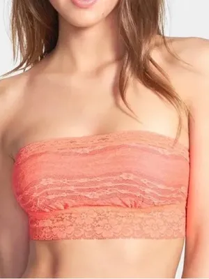 Free People lace bandeau orange thumbnail 1
