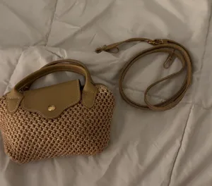 Woven mini bag Tan thumbnail 1