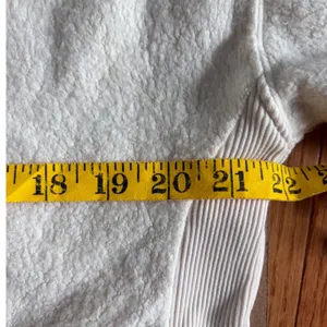 Aerie Chilled Out Cream Fleece Oversized‎ Sweatshirt Ribbed Trim Small NWT thumbnail 5