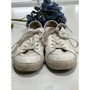 Christian Lacroix White Leather‎ Sneakers Perforated Detail Women's thumbnail 3