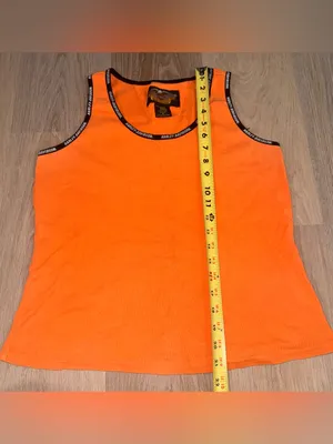 Harley Davidson Women’s Orange & Black Tank Top - Size Small thumbnail 5