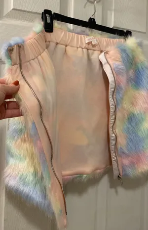 Hot & Delicious Fuzzy Tie Dye Skirt thumbnail 6