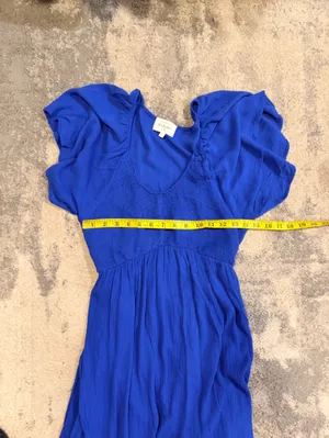 Bohme Cobalt Blue Smocked Midi Dress thumbnail 5