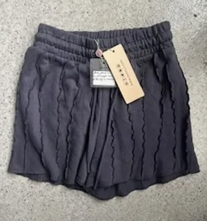Oh Polly Exposed-Seam Shorts Size 4 NWT‎ Gray Boutique Lounge Mini Shorts thumbnail 1