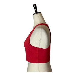 Outdoor‎ Voices Sports Bra Women Medium Red Racerback TechSweat Crop Tank Top thumbnail 5