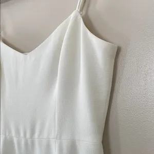 Dress The Population Mira Dress Ruffled‎ Hem Ivory Size M thumbnail 6