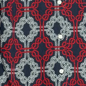 Tommy Hilfiger‎ Top Sz L Abstract Patriotic Print Button Up Shirt Preppy Casual thumbnail 6