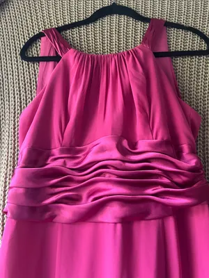 David's Bridal Fuchsia Sleeveless Maxi Dress thumbnail 2