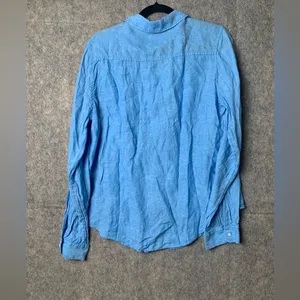 Lilly Pulitzer Women Size Large Blue 100%‎ Line Long Sleeve Button Down Shirt thumbnail 6