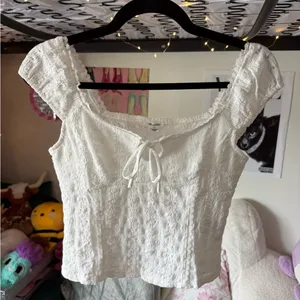 White Urban Outfitters Smocked Women's Crop Top thumbnail 1