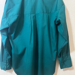 Abercrombie & Fitch Oversized Green Button Down Shirt Women S thumbnail 3