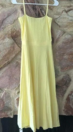 Commense Rib Midi Sundress size small Yellow thumbnail 2