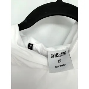 Gymshark Hoodie Windbreaker Cropped Oversized XS White Logo Pouch Pocket Active thumbnail 6