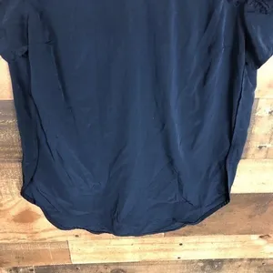 Abercrombie & Fitch Mens Navy Blue Lace Yoke Short Sleeve Blouse‎ Small thumbnail 3