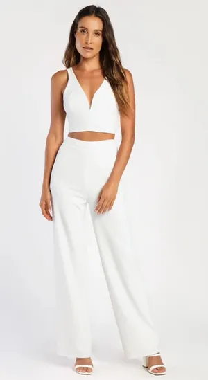 White Two-Piece Lulus Set thumbnail 1