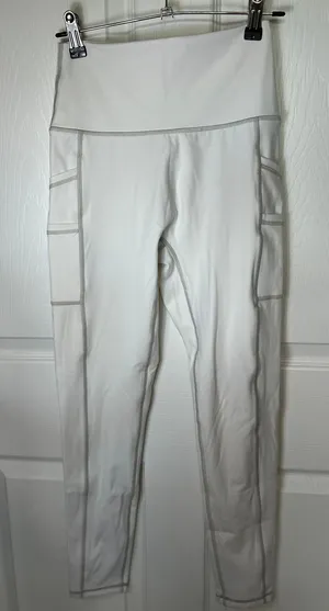 Aerie Offline Goals White 7/8 Leggings High Rise Pockets Size‎ Medium thumbnail 1