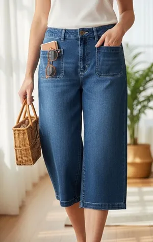 Our Republic For All Wide Leg Square Pocket Crip Capris‎ thumbnail 1