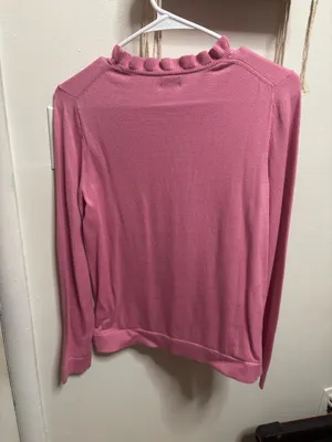 J.Crew Sweater Ruffle Neck Long Sleeve thumbnail 3