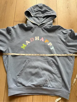 Madhappy Pastel Arch Logo Frost Blue Hoodie Size Medium Unisex Oversized thumbnail 10