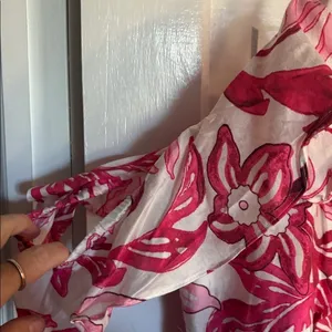 NWT H&M Pink and White Floral Dress thumbnail 2