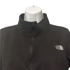 The North Face Women’s Black 1/4 Zip Mock Neck Fleece Pullover Shirt Jacket L thumbnail 3