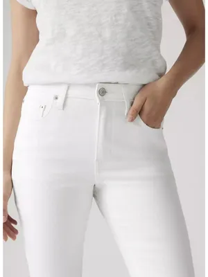 New Levi's 26x30 726 High Rise Flare Women's Jeans Soft Clean White Label thumbnail 5