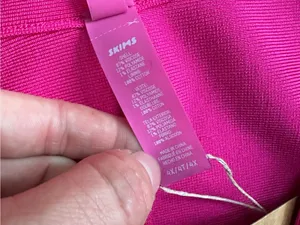 NWT Skims knit cheeky bikini bottoms hot pink thumbnail 6